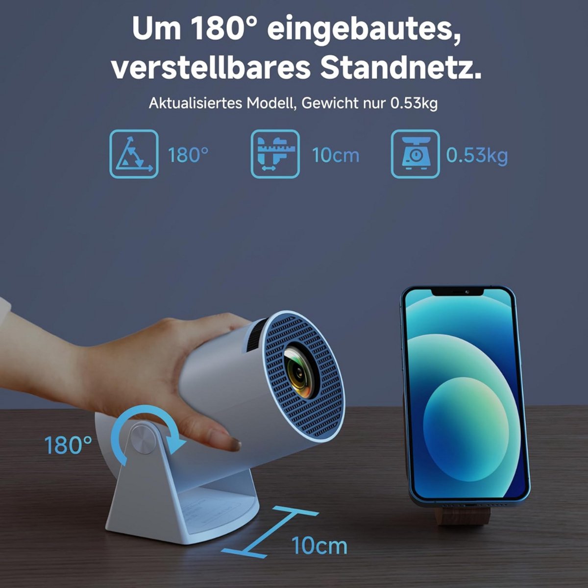 Mini Beamer Projector met Projectiescherm