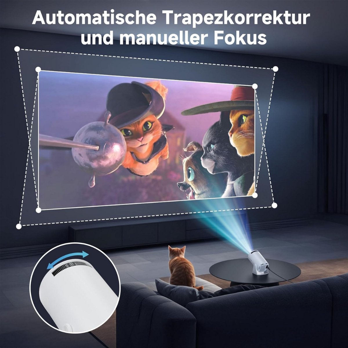 Mini Beamer Projector met Projectiescherm