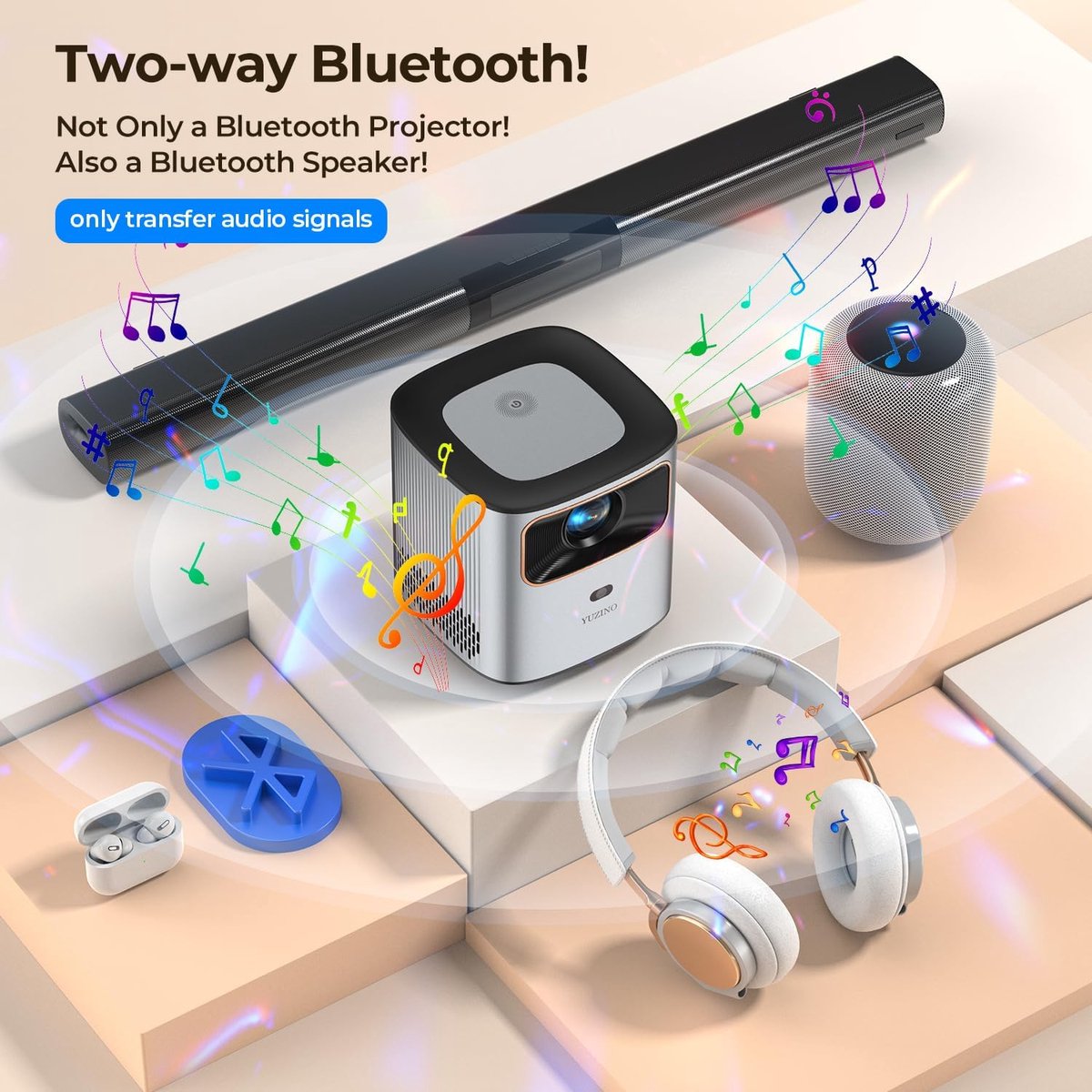 Mini Beamer Projector Wifi Bluetooth