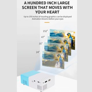 Wat vinden we goed aan de Mini Beamer Projector Wit / Blauw