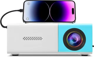 Mini Beamer Projector Wit / Blauw