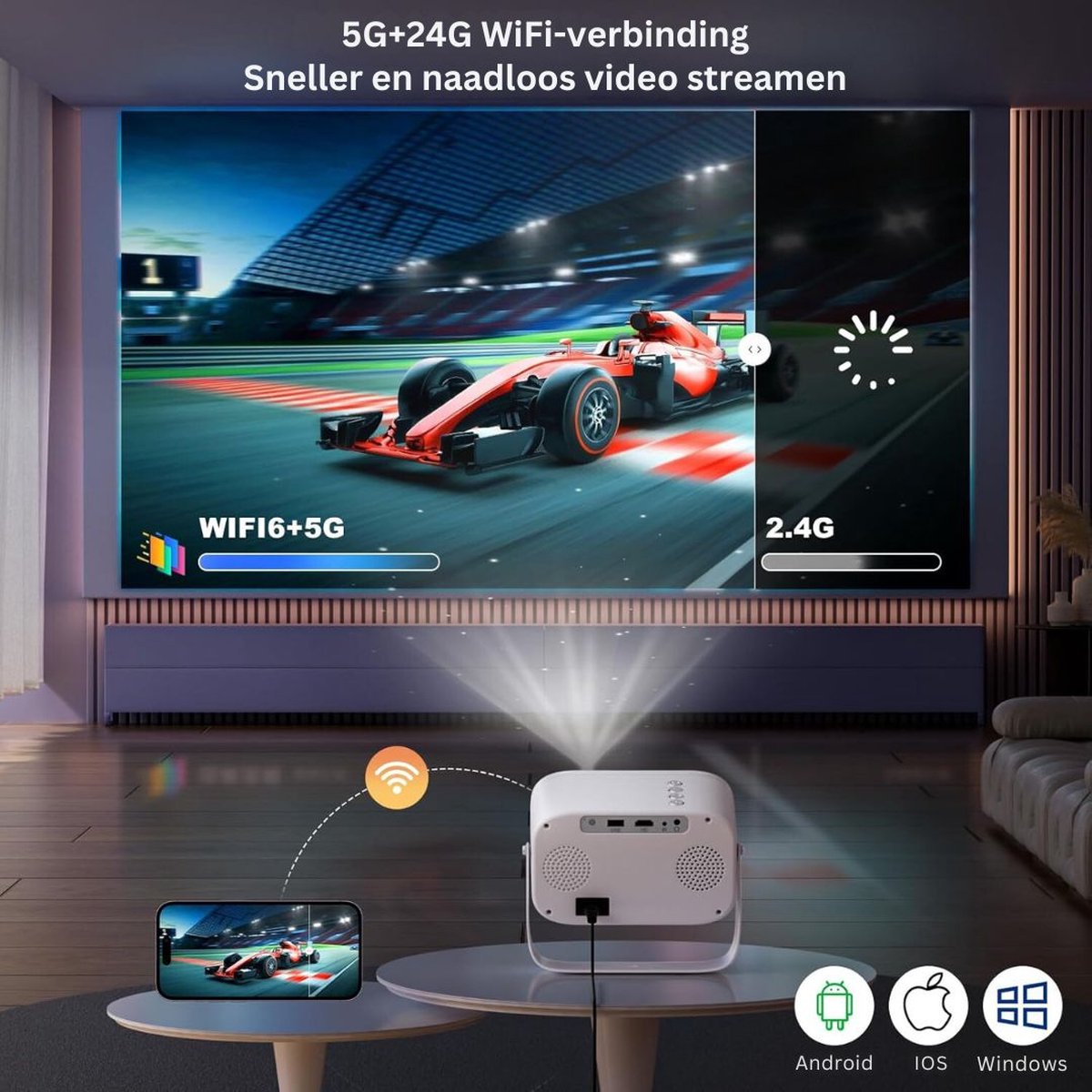 Mini Beamer Smartphone Projector