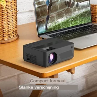 Mini beamer smartphone wifi bluetooth zwart