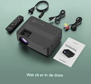 Mini beamer smartphone wifi bluetooth zwart