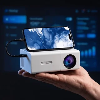 Mini beamer voor smartphone en laptop