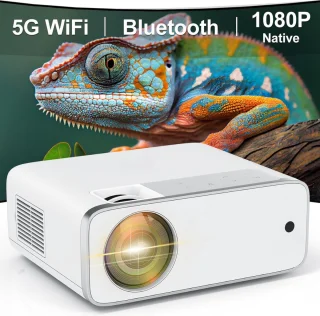 Mini Beamer Wifi 1080P Bluetooth HDMI USB Wit Draagbaar