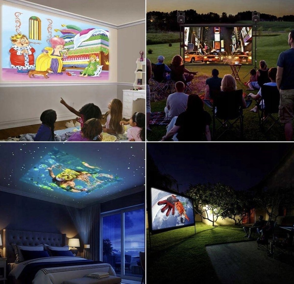 Mini Beamer WiFi 3000 Lumen Geel