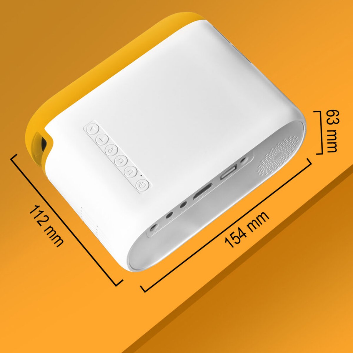 Mini Beamer WiFi 3000 Lumen Geel