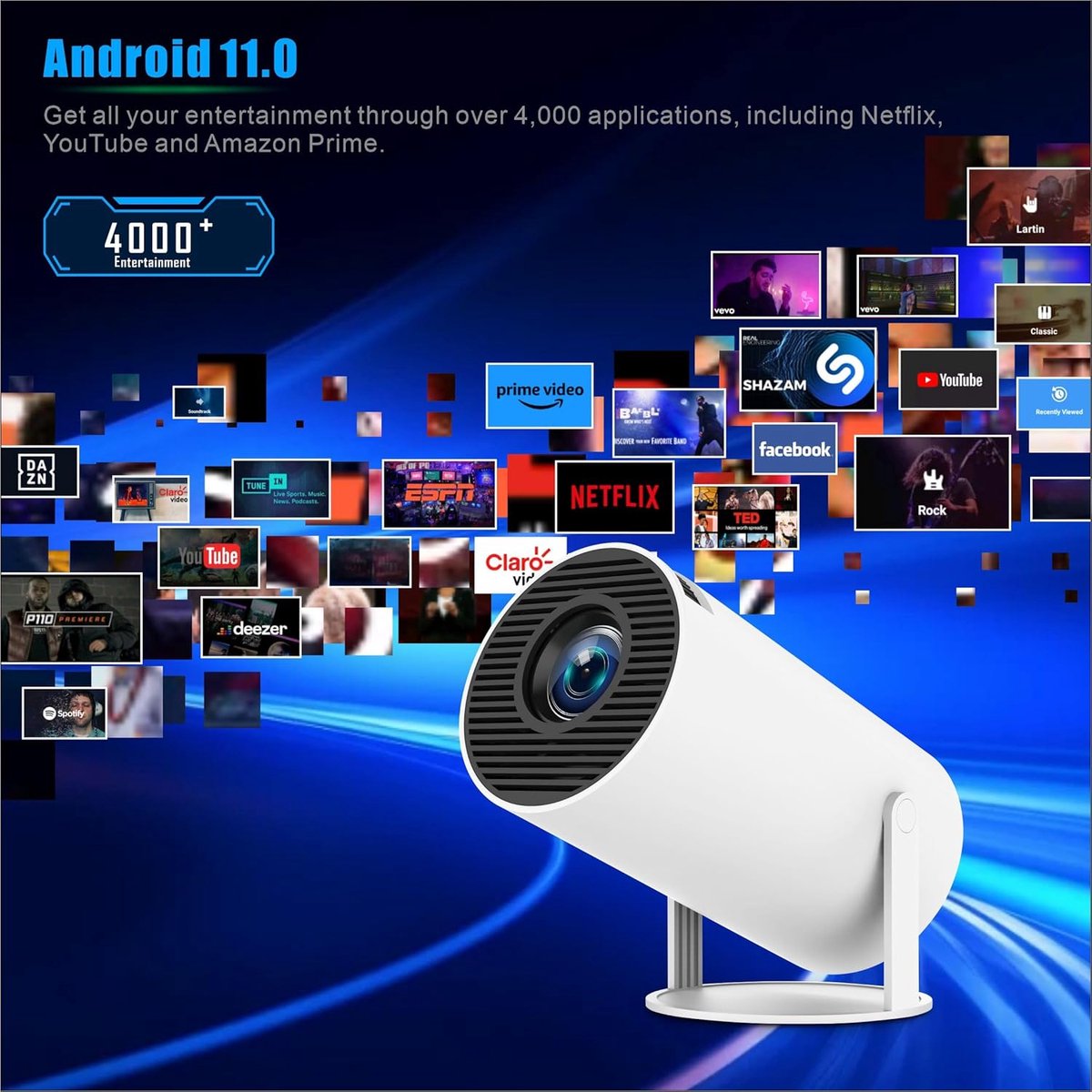 Mini Beamer Wifi Bluetooth Projector
