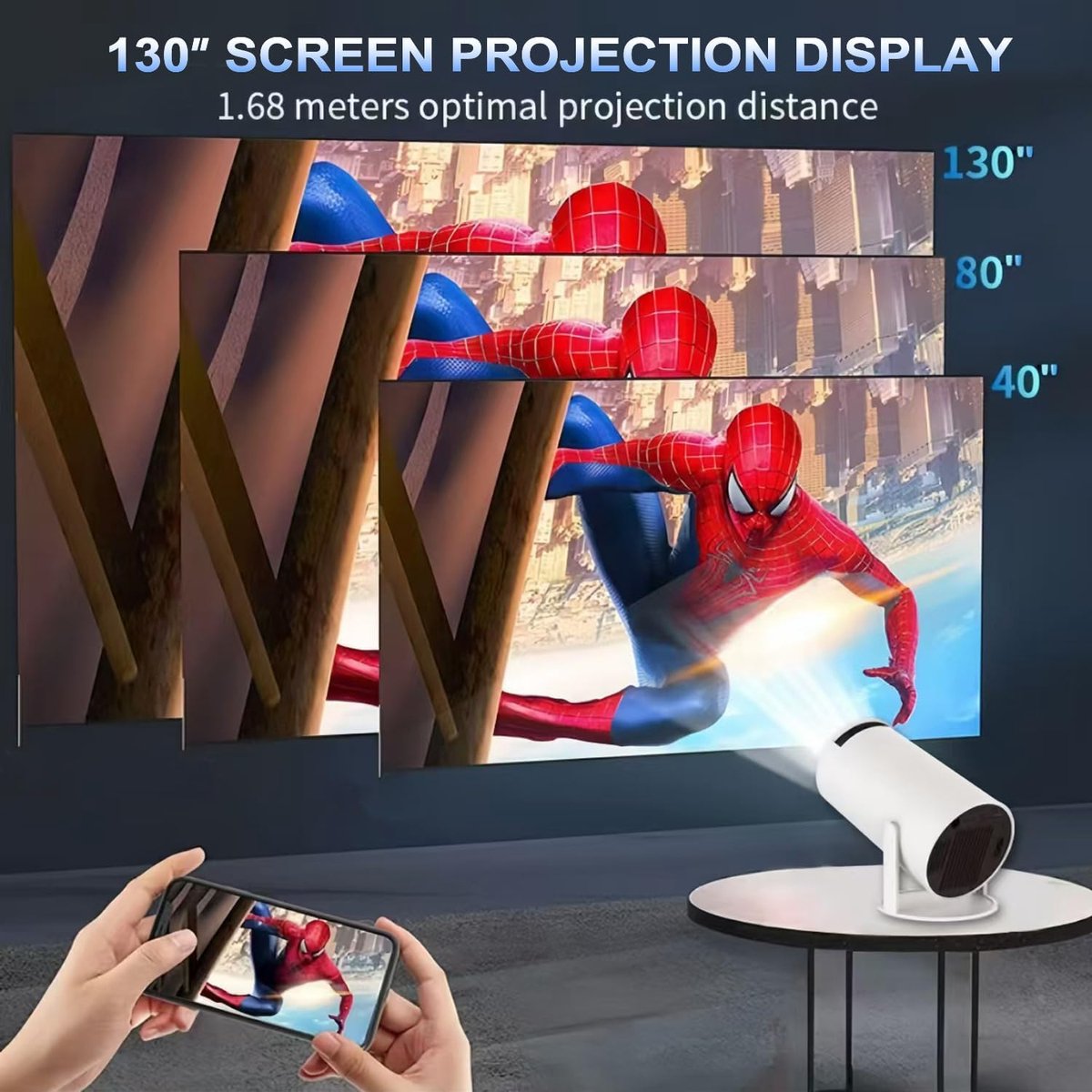 Mini Beamer Wifi Bluetooth Projector