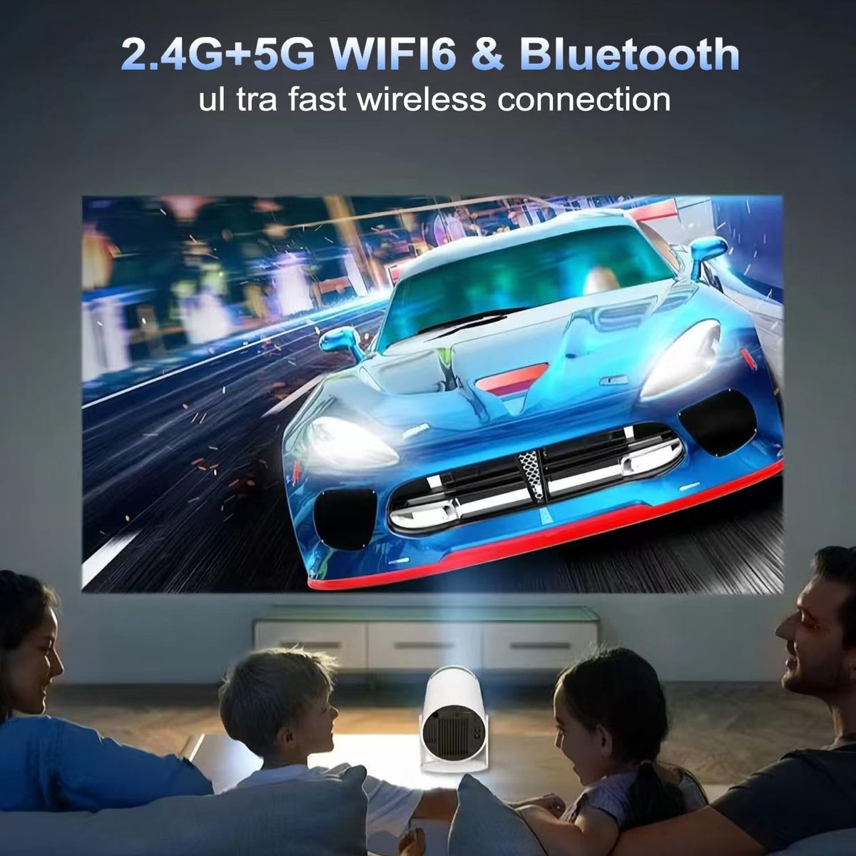 Mini Beamer Wifi Bluetooth Projector