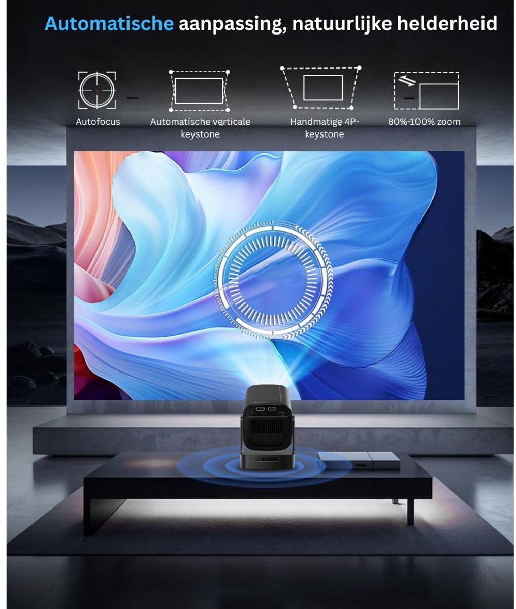 Mini Beamer Wifi Bluetooth Projector