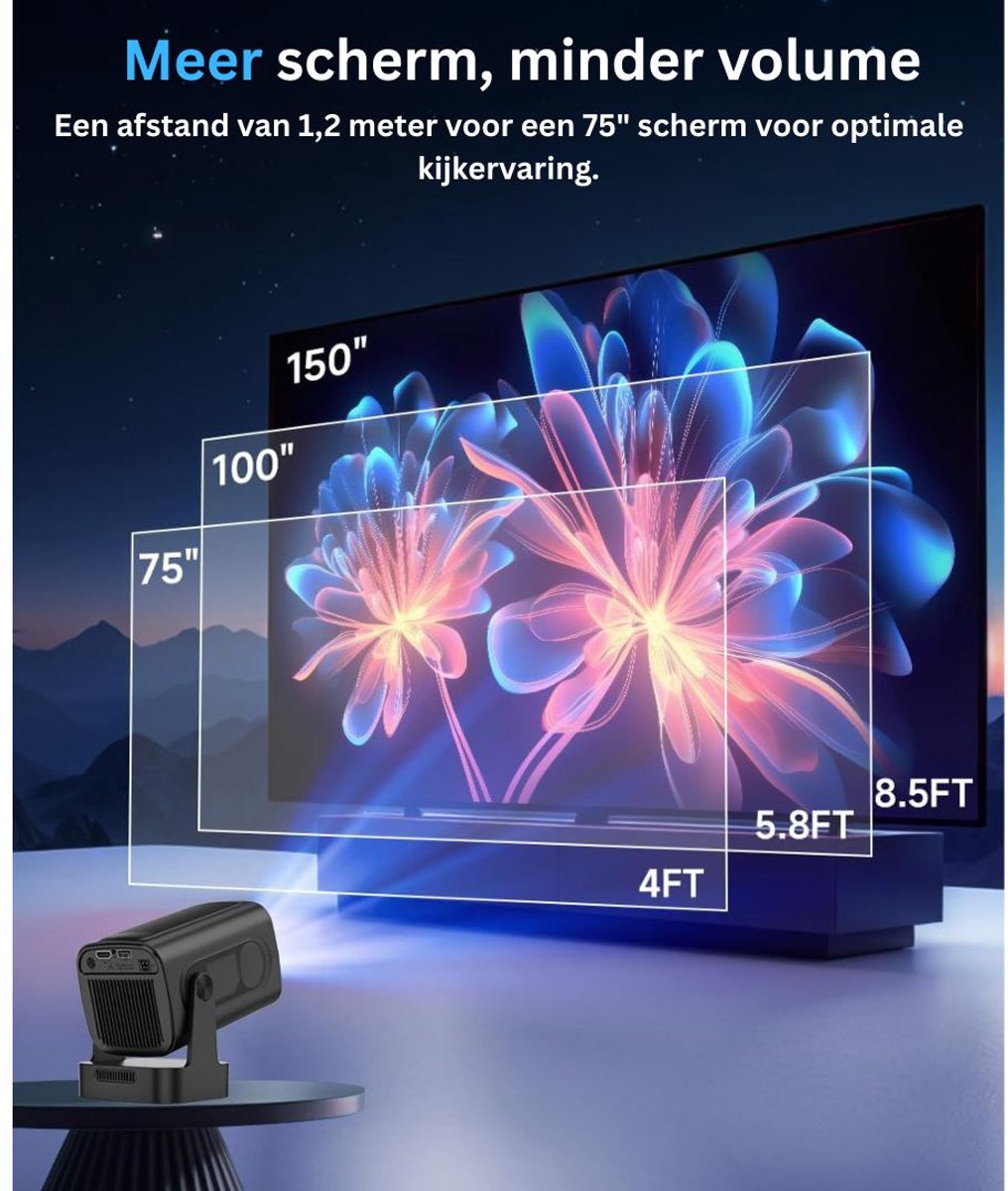 Mini Beamer Wifi Bluetooth Projector