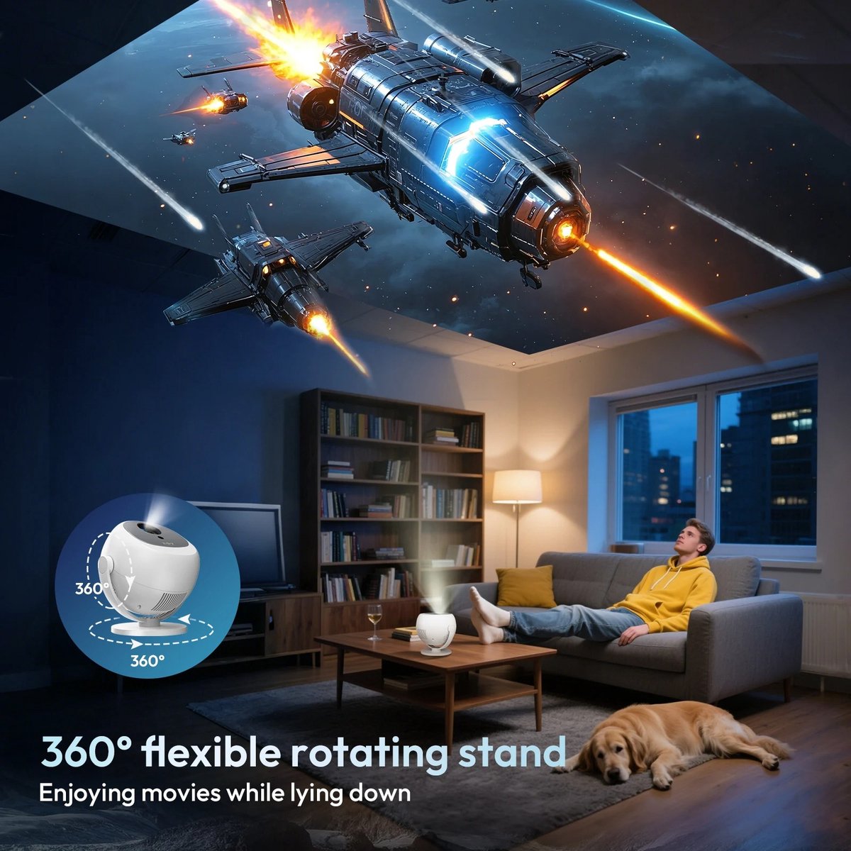 Mini Beamer Wifi Bluetooth Projector