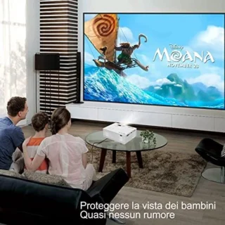 Mini Beamer Wit - Full HD 1080P Draagbare Projector Bluetooth