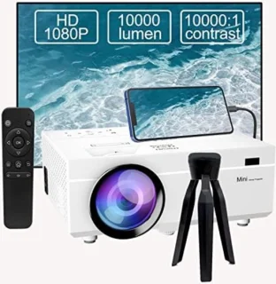 Mini Beamer Wit - Full HD 1080P Draagbare Projector Bluetooth
