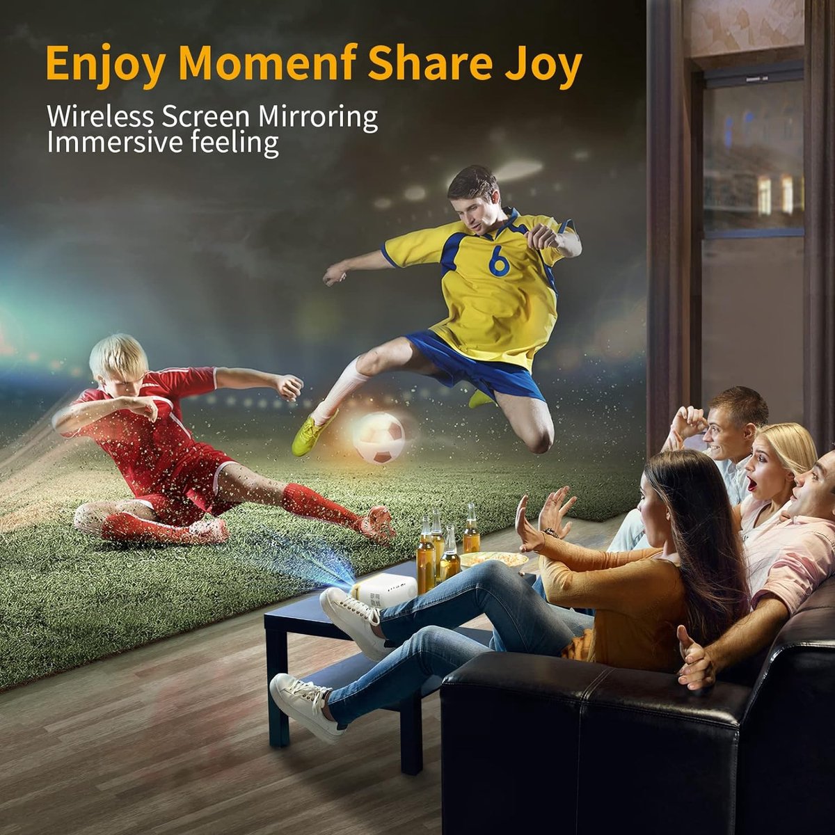 Mini Beamer Wit - Full HD Mini Projector met HDMI & USB