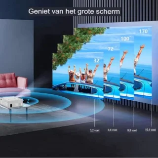 Mini Beamer Wit - Mini Projector Smartphone