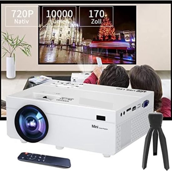 Mini Beamer Wit - Mini Projector Smartphone