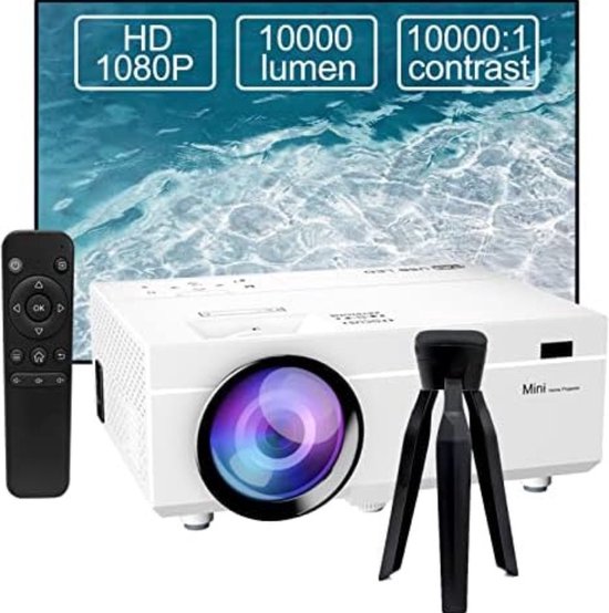 Mini beamer wit - smartphone projectie