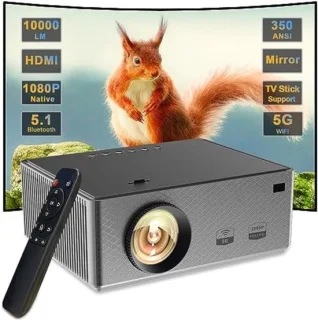 Mini Beamer Zwart - 4K HDMI USB Bluetooth Projector Draagbaar