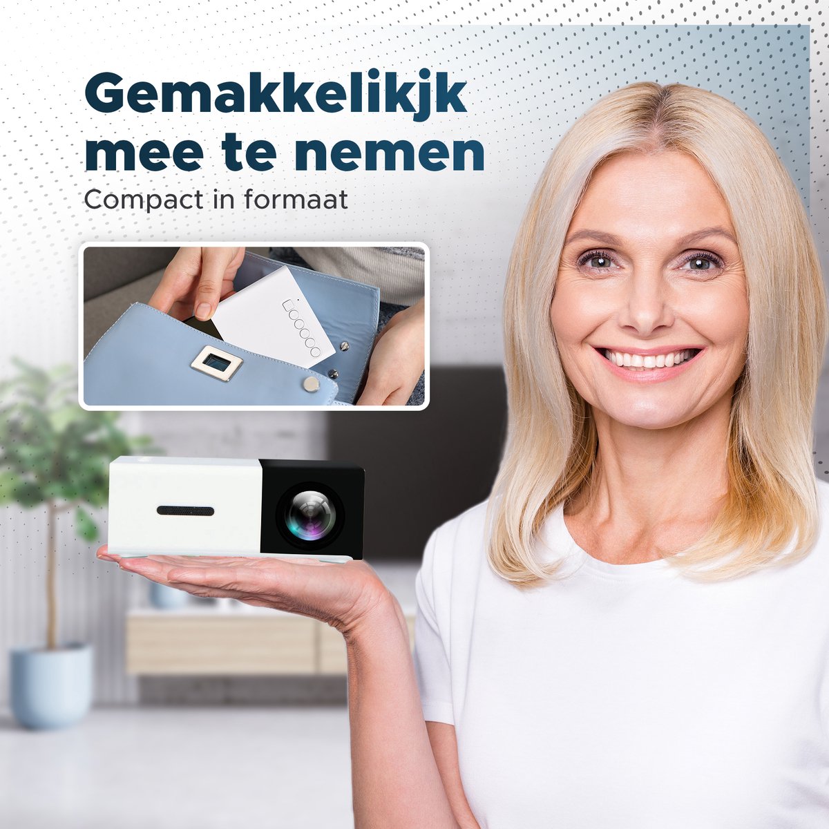 Mini Beamer Zwart Draagbare Projector
