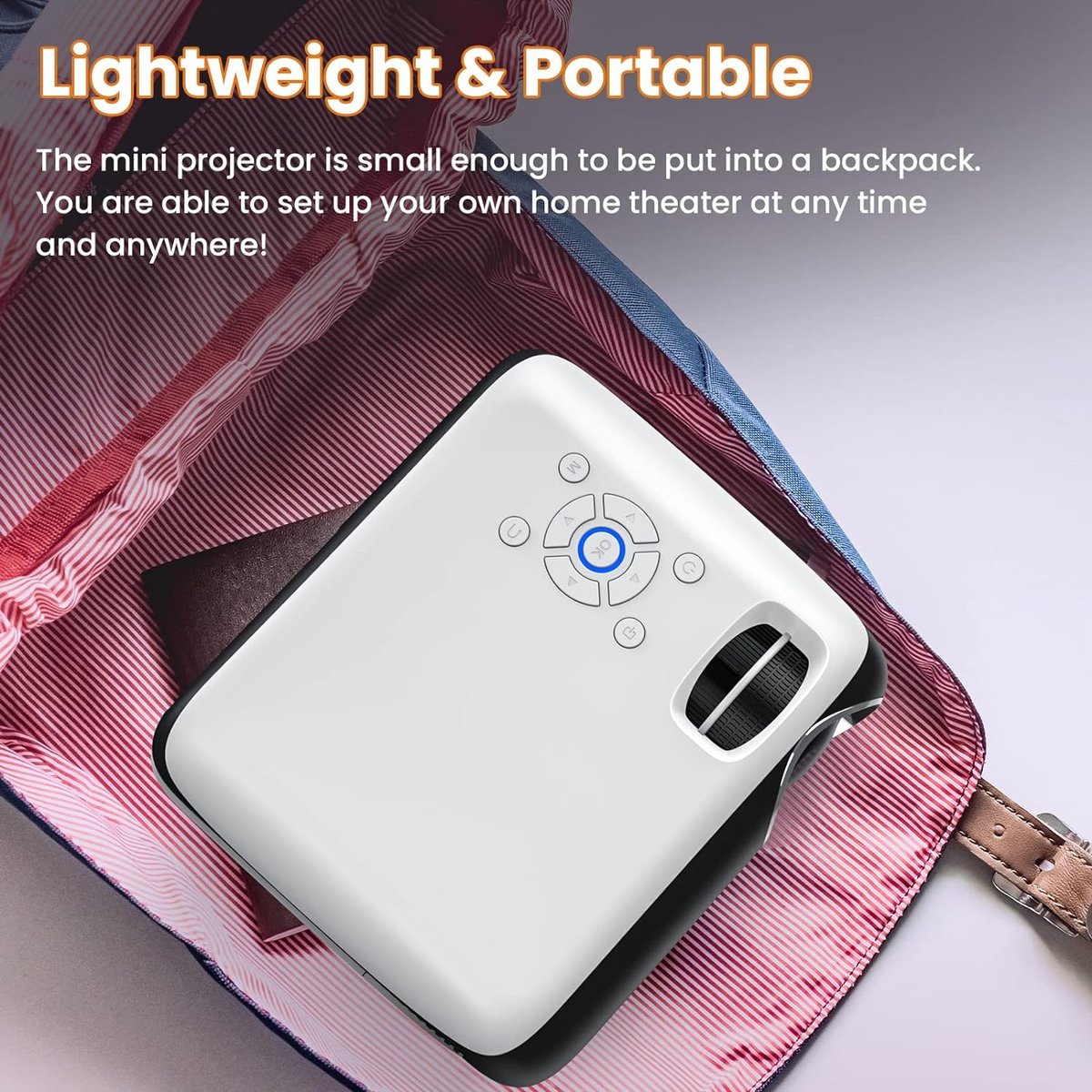 Mini Bluetooth Projector 4K Full HD 9500 Lumen Wit