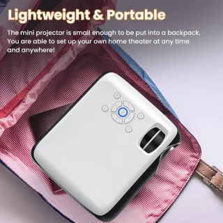 Mini Bluetooth Projector 4K Full HD 9500 Lumen Wit