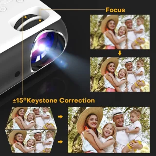 Mini Bluetooth Projector 4K Full HD 9500 Lumen Wit
