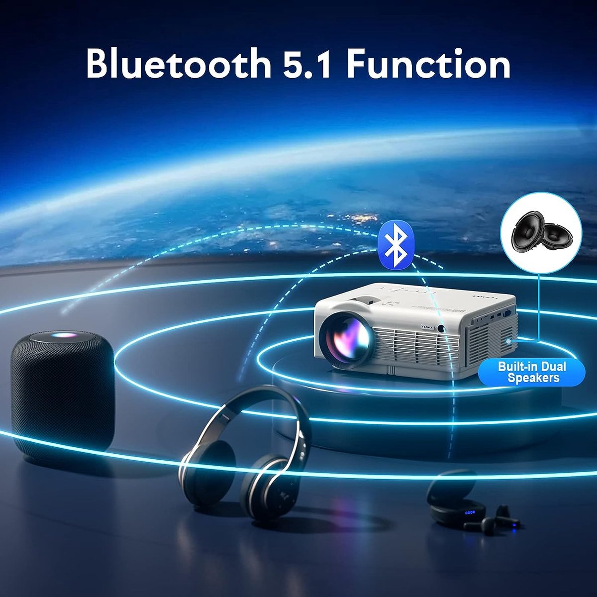 Mini LED Beamer 4K - Thuisbioscoop Projector
