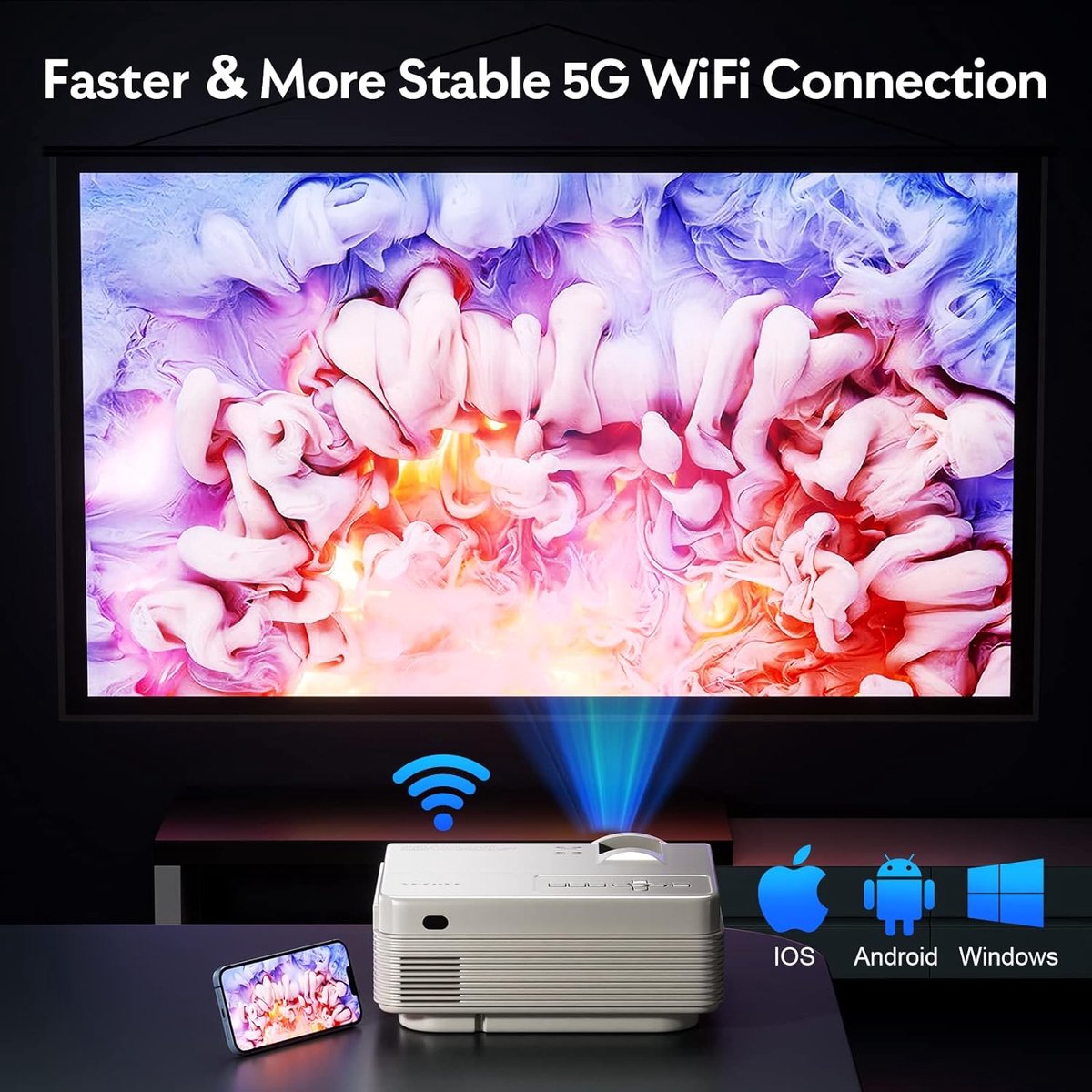 Mini LED Beamer 4K - Thuisbioscoop Projector