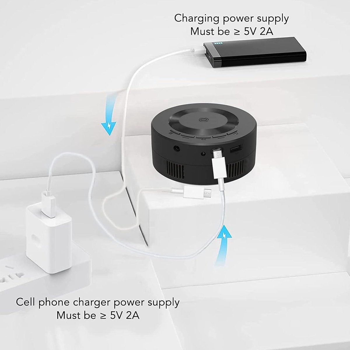 Mini LED-projector 1080P draagbaar met ingebouwde luidspreker