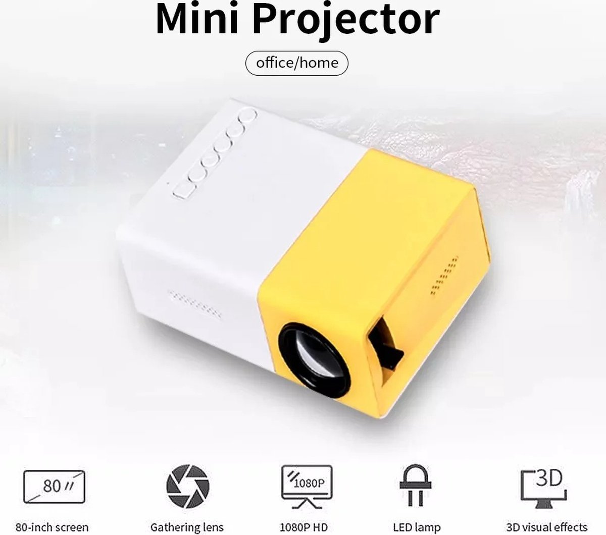 Mini LED projector USB HDMI WiFi audio