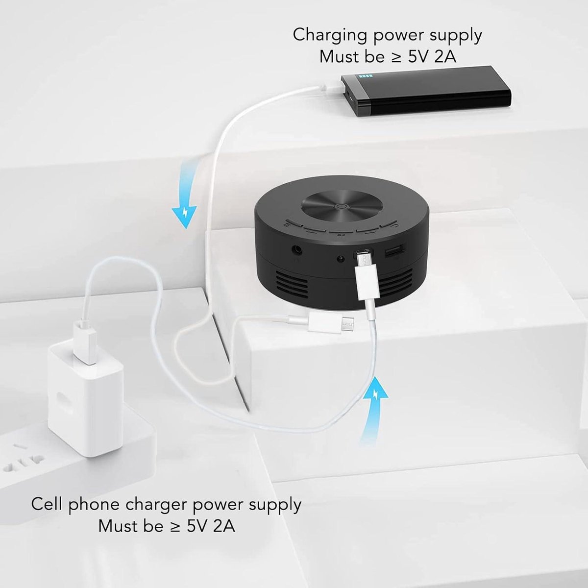 Mini Portable Projector 1080P HD Compatible with Smartphone