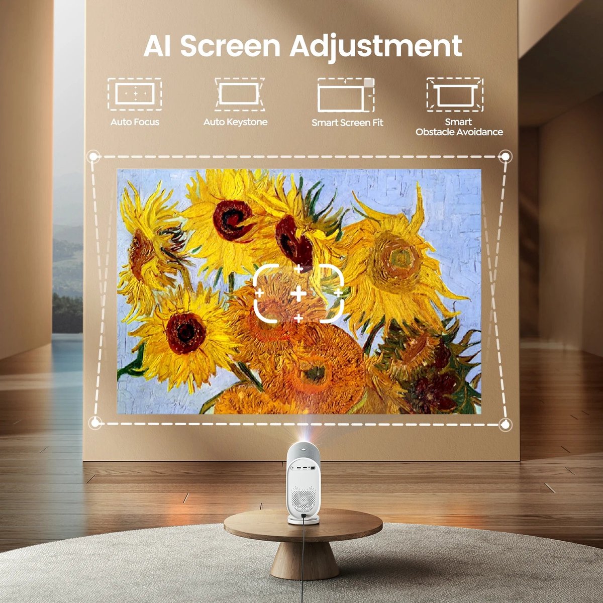 Mini Projector 4K Full HD Wifi6 EU Plug