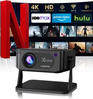 Mini projector 720p - Android 11 - WiFi 6 - bluetooth 5.0 - zwart