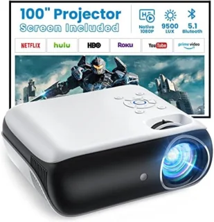 Mini Projector Bluetooth HDMI USB Wit - Draagbare Smartphone Beamer