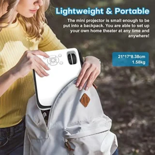 Mini Projector Bluetooth HDMI USB Wit - Draagbare Smartphone Beamer