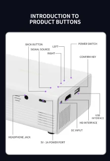 Mini Projector - Draagbare Projector (Wit)