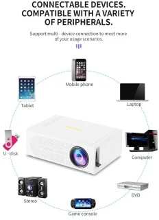 Mini Projector - Draagbare Projector (Wit)