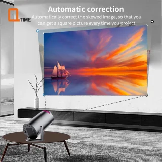 Mini projector met 84 inch doek antraciet