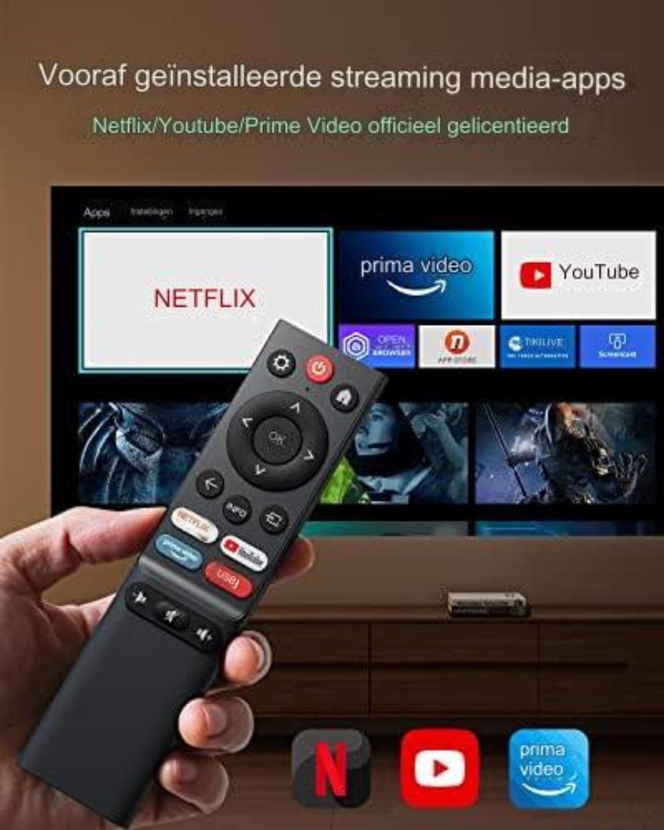 Mini projector wit met wifi en bluetooth