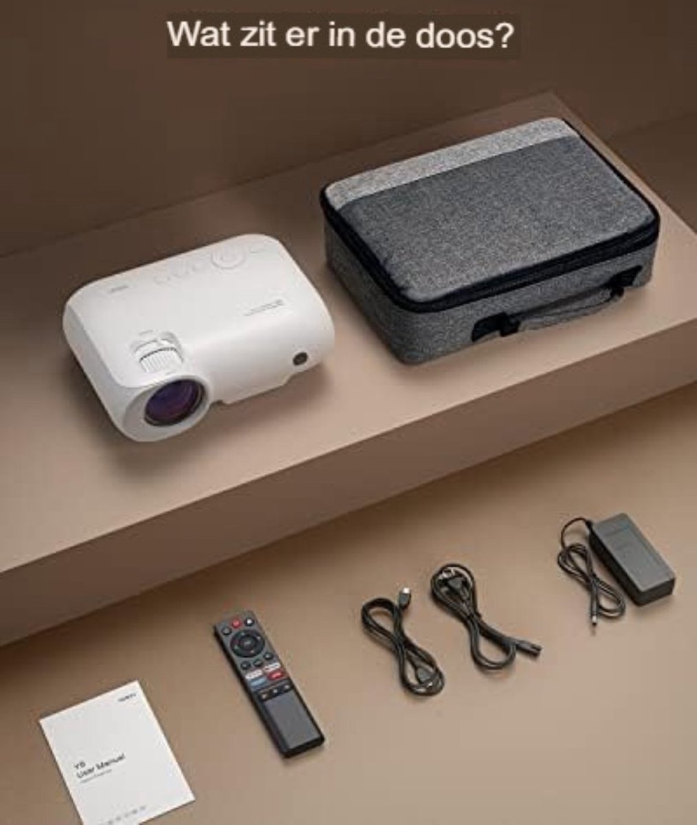 Mini projector wit met wifi en bluetooth