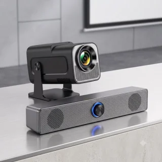 Mini thuisbioscoop set - beamer en soundbar - zwart