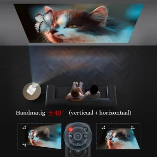 Miniprojector draagbaar 1080P 5G WiFi Bluetooth