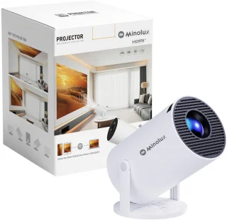 Minolux Mini Beamer 2025 Smart Projector Wit