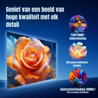 Wat vinden we goed aan de MMP® Mini Draagbare Beamer Wit