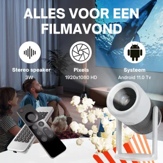 MONRIY Beamer X6 Pro Full HD 1080P Smart TV Projector Wit