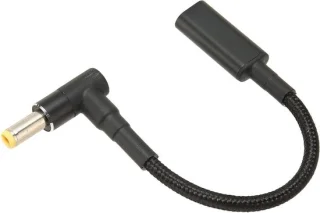 Naar DC 55x25 mm 100W Nylon USB-C Adapter Vrouw naar Man