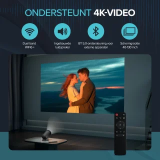 Nexino Beamer Full HD 8000 Lumen Home Cinema Android 11 Wifi 6 Bluetooth 5